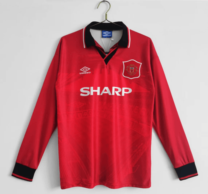 Manchester United Home Shirt 1994-1996 Long Sleeve - Football Kit Up